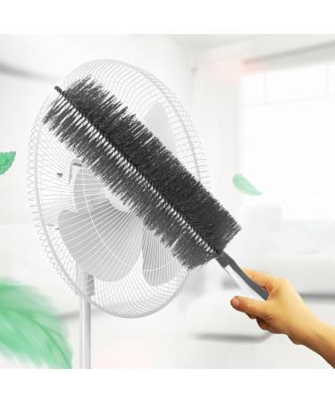 Shakven Fan Dust Removal Brush | Flexible Box Fan Dust Removal Brush - Bendable Fan Duster with Soft Bristles for Traditional Floor Fan and Air Conditioning Blinds Grey - Buy Online on GoSupps.com