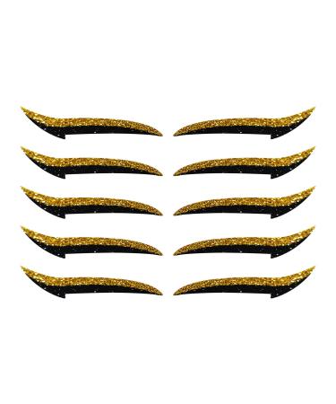 Autocollants Eye Liner - Patch Maquillage Fard Paupi res | Patchs Maquillage Yeux Naturels Imperm ables pour Sc nes ou F tes Or