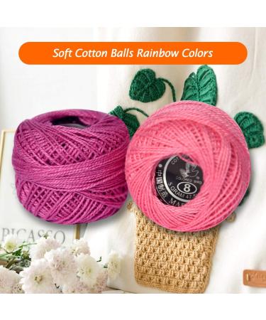 Crochet Thread 10 Balls Cardinal Size 8 - Pink Series | 5g Size 8 for Crochet, Hardanger, Cross Stitch, Needlepoint, Hand Embroidery - Buy Online on GoSupps.com