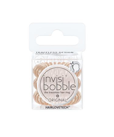 Invisibobble Original Hair Ties | 3x Bronze Spiral Transparent Ponytail Holders | Stylish & Durable Hair Accessories | Designed in Munich - Buy Online on GoSupps.com