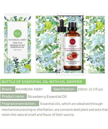 Strawberry Essential Oil 100ML - 100% Pure Natural Organic Aroma for Diffuser Massage & Skin Care - Buy Online on GoSupps.com