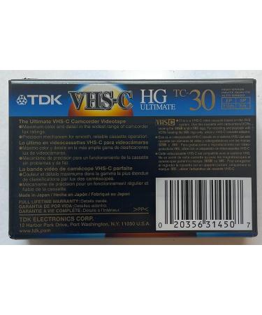 TC30EHG VHS-C Analog Videocassette - High-quality recording tape - Buy Online on GoSupps.com
