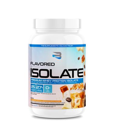 Believe Supplements Protein Powder - Puclicly 3rd Party Tested Whey Protein Powder for Muscle Growth Strength & Recovery Easily Mixable for Shakes Smoothies and Baked Goods Rich & Creamy Taste (25 scoop Iced Caramel Macchiato) Iced Caramel Macchiato 25 sc