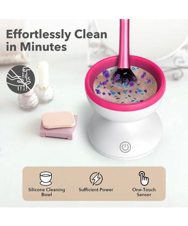 Electric Makeup Brush Cleaner Machine - Alyfini Tool for Beauty Foundation, Contour, Eyeshadow Brushes - Pink - Buy Online on GoSupps.com