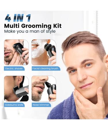 4 in 1 Electric Razor for Men - Rechargeable USB Portable Shaver & Grooming Kit - Ideal Gift for Husband Dad & Boyfriend - Buy Online on GoSupps.com