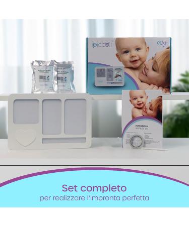 Baby Footprints Frame Perfect Gift for Newborn Baptism and Birthdays | Adaptable Picture Frames with Slit for Birth Band - Buy Online on GoSupps.com