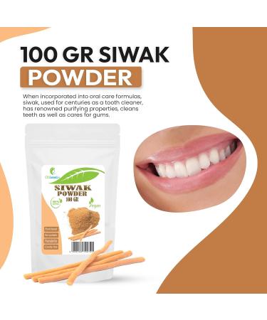 100% Natural Siwak (Miswak) Powder | Salvarado Persica | Dental Care & Tooth Whitening | 100g for Oral Health - Buy Online on GoSupps.com