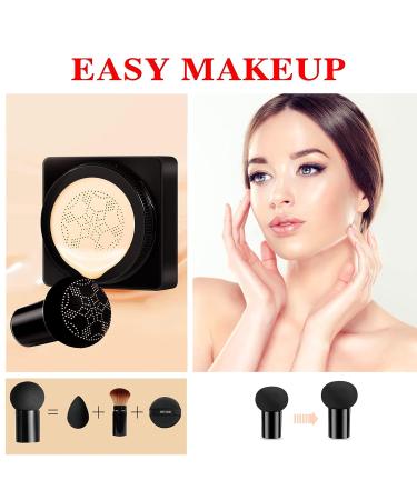 WYBLZPXZ Mushroom Head Air Cushion CC Cream - Moisturizing BB Cream Liquid Foundation for Long Lasting Matte Finish - Collagen Infused Concealer for Even Skin Tone - Natural Color - Buy Online on GoSupps.com