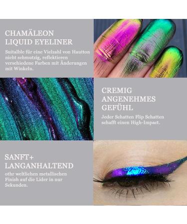  EONFAVE EONFAVE Chameleon Liquid Eyeliner Waterproof Liquid Eyeliner Metallic Glitter Pencil Multichrome Eyeshadow Ultra Fine Tip (05#blue-violet) - Buy Online on GoSupps.com