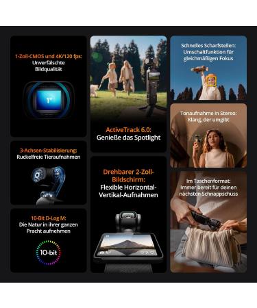 Buy DJI Osmo Pocket 3 - 4K Vlogging Camera with 1-Inch CMOS 3-Axis Stabilization & Fast Focusing | Perfect for YouTube & Photography - Buy Online on GoSupps.com