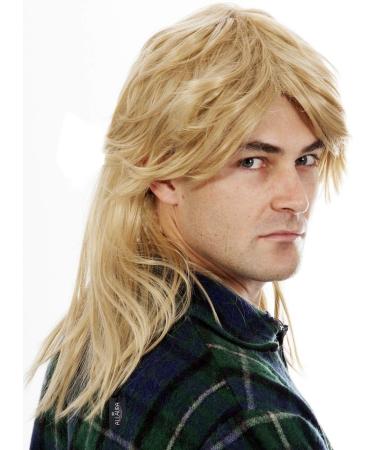 ALLAURA - Garth Wig Mens Mullet Blonde 80s Costume - Joe Dirt Style Dark Blonde Wig - Buy Online on GoSupps.com