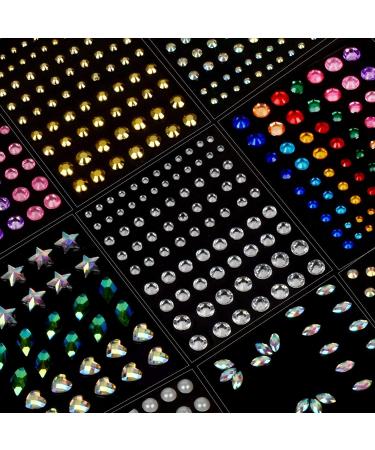 9 Sheets Face Jewels Stickers Gems KAPASKI Eye Body Face Gems Rhinestone Eye Body Jewels Stickers Self Adhesive Rhinestones Rainbow Face Gems for Women Festival Accessory - Buy Online on GoSupps.com