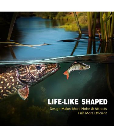 CharmYee Multi Jointed Swimbait Topwater Bass Fishing Lure 0.7oz - Lifelike Hard Bait for Trout and Perch - Buy Online on GoSupps.com