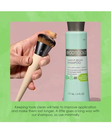 Ecotools Cruelty Free Makeup Brush Cleansing Shampoo 6oz - Pack of 2 | Eco-Friendly Formula to Wash Away Surface Makeup and Impurities - Buy Online on GoSupps.com
