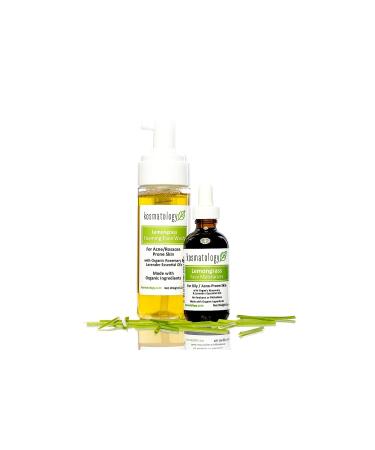 Kosmatology Lemongrass Organic Foaming Facial Wash - 6 fl oz | Ideal for Acne Prone Skin - Buy Online on GoSupps.com