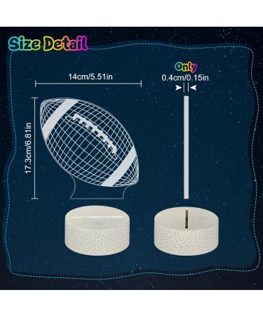 American Football 3D Illusion Night Lamp for Boys | 16 Colors Change with Remote | Sports Fan Bedroom Decor | Great Christmas Birthday Gift - Buy Online on GoSupps.com