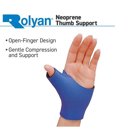 Rolyan Neoprene Pull On Thumb Support - Left Medium | Wrist Compression Sleeve, Thumb Brace for Hand Function, Sprains & Strains - Buy Online on GoSupps.com