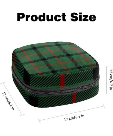 Portable Tartan Plaid Storage Bag for Women & Girls | Menstrual Cup Holder | Stylish Bandage Pouch - Buy Online on GoSupps.com