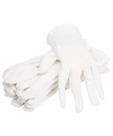 100% Organic Cotton Moisturizing Eczema Gloves for Dry Sensitive Skin - 6 Pairs