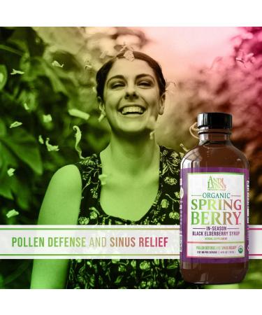 Andi Lynn's Organic Black Elderberry Syrup - Pollen Defense & Sinus Relief - 4 oz - Herbal Immune Support for Kids & Adults - Buy Online on GoSupps.com
