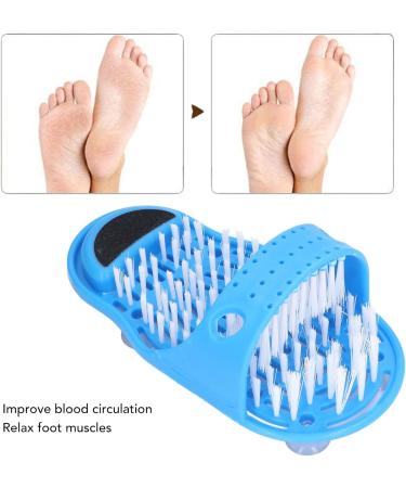 BlueKey Shower Foot Scrubber Mat with Suction Cups: A Simple Feet Cleaner Exfoliating Foot Washer for Improved Dead Skin Removal and Pressure Relief - Buy Online on GoSupps.com