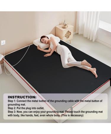 Grounding Mat for Better Sleep | Breathable Earthing Therapy Mat (137x180 cm) for Enhanced Well-Being - Buy Online on GoSupps.com