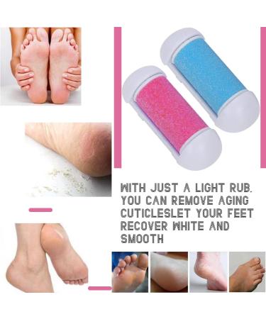 HIXNUG 2 Pieces Foot File Roller Heads Blue Pink Replacement Roller Refill Heads Hard Skin Remover Pedicure Rasp Foot Tools Electronic Callus Remover Accessories - Buy Online on GoSupps.com