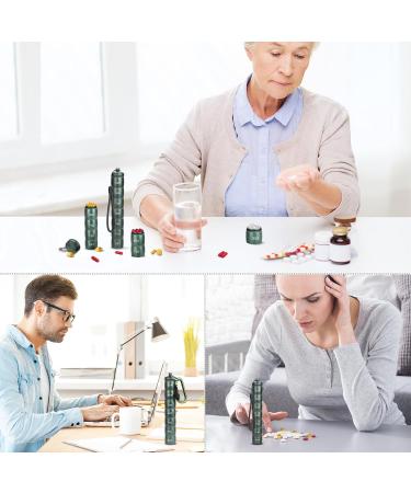 Outdoor Travel Pill Box - Flexible Stackable Aluminum Keychain Organizer for Vitamins Supplements & Medications - Buy Online on GoSupps.com
