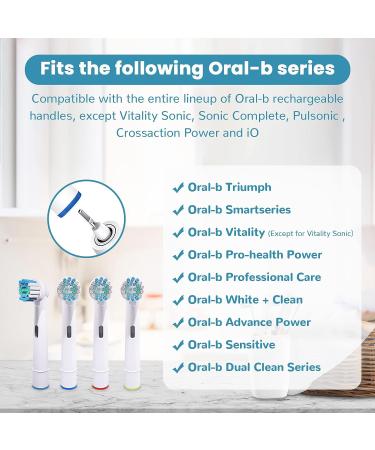16 Pcs Replacement Toothbrush Heads | Compatible with Oral B Braun | Cross Clean Professional Electric Toothbrush Refills | For Oral-B Action Pro Series | 16 Count Pack - Buy Online on GoSupps.com