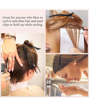 Aimike 6pcs Professional Non-Slip Hair Clips for Styling - Black Duck Billed Clips for Salon and Home Hair Cutting by Hairdressers - Women Men - Buy Online on GoSupps.com