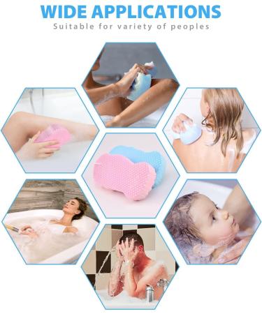 4 PCS Exfoliating Bath Sponge Set - Reusable Shower Scrubber - Super Soft Loofah Accessories - Buy Online on GoSupps.com