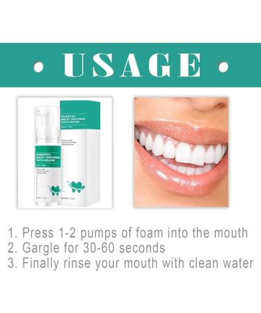 Probiotics Bright Whitening Teeth Mousse - Herbal Oral Repair for Gum Health & Fresh Breath - Buy Online on GoSupps.com