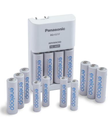 Panasonic eneloop Rechargeable Batteries Power Pack 10AA 4AAA and Advanced Individual Battery Charger