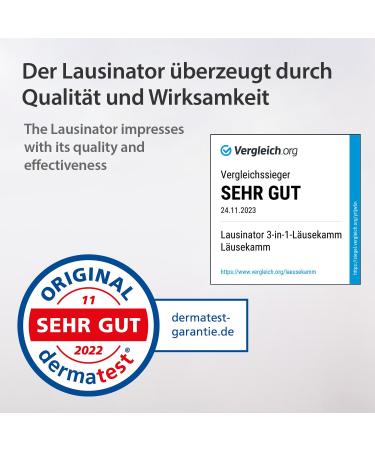 LAUSINATOR Lice Comb Set of 2 | Extra Fine Nit Comb for Children & Adults - Effective Lice Removal Tool - Buy Online on GoSupps.com