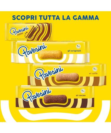 Pavesi Pavesini Double Crispy Snack with Chocolate Fondant Crispy Dark Chocolate Snack Light Snack 12 x 60 g + Italian Gourmet Pulp 400 g - Buy Online on GoSupps.com