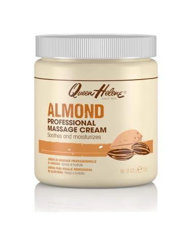Queen Helene Professional Massage Cream, Almond, 15 Oz (Packaging May Vary) Professional Massage Cream, Almond, 15 oz.