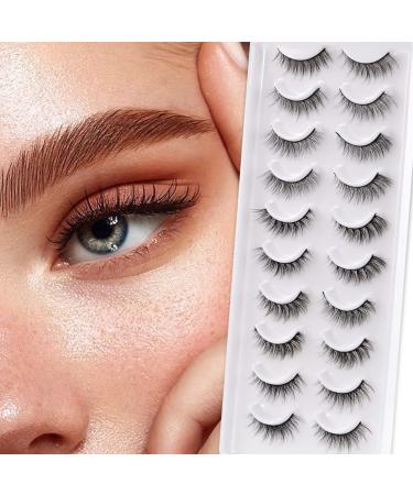 Natural false eyelashes natural eyelashes fluffy dramatic 3D eyelashes of course soft artificial eyelashes fake eyelashes 10 pairs multipack by Obeyalash natural eyelash mix