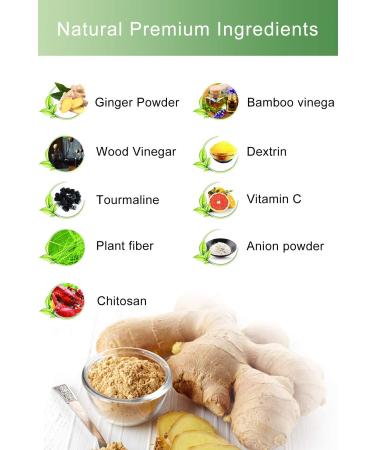 40 Ginger Foot Pads for Better Sleep, Easy Foot Care with Natural Ginger & Bamboo Vinegar Ingredients - Buy Online on GoSupps.com