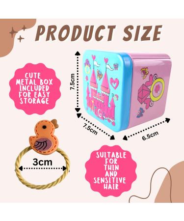 30 Cute Cartoon Animal Hair Ties for Girls in Metal Box - Thin Elastic Bands for Children s Hair Jewelry - Buy Online on GoSupps.com