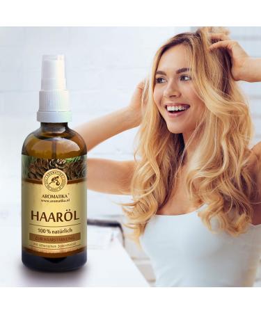 Pure & Natural Hair Oil 100ml - Jojoba Cedar Eucalyptus & Orange Oils for Dry & Brittle Hair - Treatment for Shine Smoothness & Split Ends - Buy Online on GoSupps.com