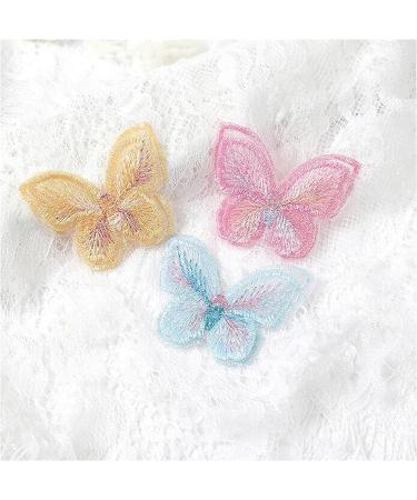 Colorful Double Layer Organza Butterfly Lace Patches - 9 Colors | Perfect for Wedding, Hair Accessories, Dress & Curtain Decoration - Buy Online on GoSupps.com