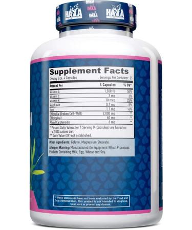 Haya Labs Broken Cell Wall Chlorella 500mg 100 capsules - Buy Online on GoSupps.com