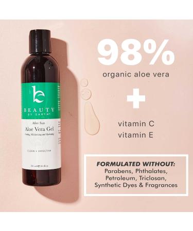 Aloe Vera Gel - USA Made Natural & Organic | Soothing Face & Hair Gel with Vitamin C & E | 8.5 Fl Oz For After Sun Care - Buy Online on GoSupps.com