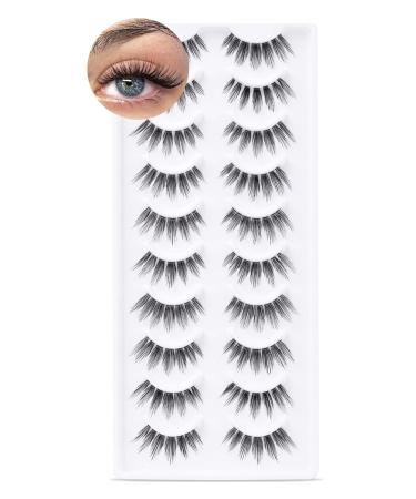 Buy EMEDA 3D False Eyelashes - 10 Pairs Handmade Natural Look for Daily Makeup - Buy Online on GoSupps.com