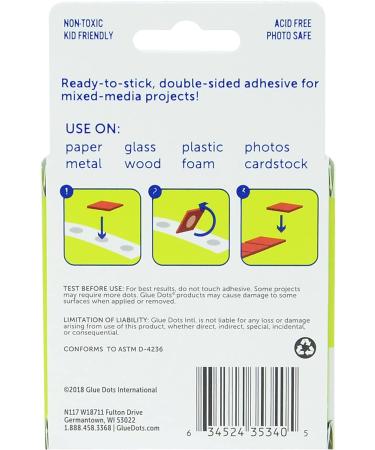 Glue Dots Double-Sided Adhesive Permanent All Purpose Dots 1/2-Inch Clear Roll of 300 3 Pack All Purpose Roll 3-Pack - Buy Online on GoSupps.com