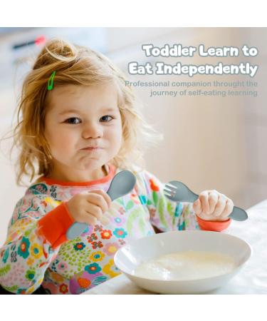 Soft Silicone Baby Feeding Forks and Spoons Set | BPA Free Cutlery for Infants | 4 Piece Pack (Light Green) - Buy Online on GoSupps.com