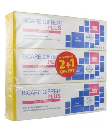 Gifrer Bicare Gifrer Plus Toothpaste Pack of 3 x 75 ml including 1 Free