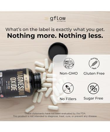 Gflow Vitamins Magnesium Oxide Supplement | Muscle and Bones Support | Great Magnesium for Sleep | Made in The USA - Buy Online on GoSupps.com