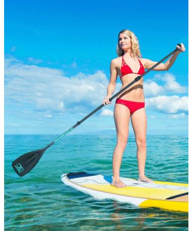 OCEANBROAD SUP Paddle Board Paddle 3 Pieces Adjustable Carbon Shaft Stand up Paddle with Bag Blue - Buy Online on GoSupps.com
